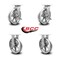 Service Caster 8 Inch V Groove Semi Steel Caster Set with Roller Bearings 2 Brakes 2 Rigid SCC SCC-30CS820-VGR-TLB-2-R820-2 - alternate 6